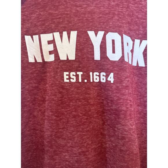 Torkia Apparel Red Maroon New York Hoodie Sweatshirt Women's Size Small S - Picture 2 of 6
